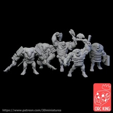 big savages orcs infantry tabletop warhammer soldiers dnd warriors ageofsigmar dungeonanddragons 3d print model - Mito3D