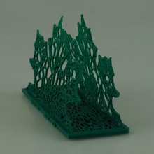 guardanapo titular folha cair voronoi jardim 3d print model - Mito3D