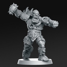 06 orc thrower fantasy football 32mm tabletop ball bowl game ork blood rugby american rnestudio 3d print model - Mito3D