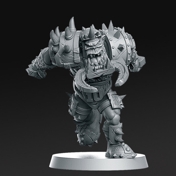 010 orc blitzer fantasia futebol 32mm tampo mesa bola tigela jogos ork sangue rúgbi americano rnestudio 3D print model - Mito3D