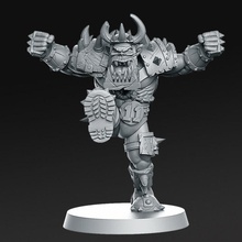 011 orc blitzer fantasy football 32mm tabletop ball bowl ork blood rugby american rnestudio fame 3d print model - Mito3D