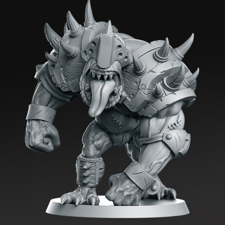 016 orc provocador fantasia futebol 32mm tampo mesa bola tigela jogos ork sangue rúgbi americano cara rnestudio 3D print model - Mito3D