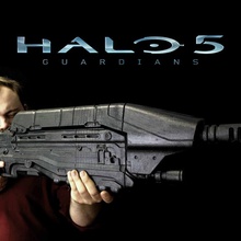 halo 5 guardians - assault rifle props & cosplay gun videogame weapon bungie mastercheif halo5 assaultrifle hugespartan 3d print model - Mito3D