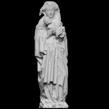 virgem pé criança Jesus mitologia escultura estátua madeira religião Igreja 3dprint 3dscan herança cultural 3d print model - Mito3D