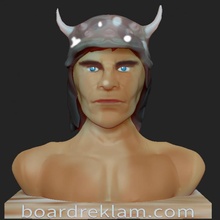 Conan büst hayran Sanat barbar Cimmian Conanbust 3d print model - Mito3D