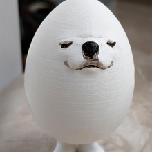 Eierhund niedlich Hund meme 3d print model - Mito3D