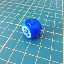 dobbelsteen met nummers dice 3d print model - Mito3D
