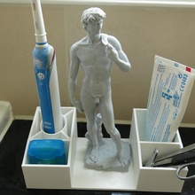 spazzolino ordinato bagno 3d print model - Mito3D