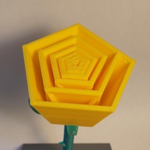 cubism rose flower catalunya tradition santjordi confinement 3d print model - Mito3D