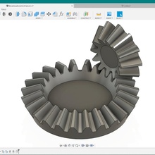 parameterized bevel gear file fusion 360 gears 3d print model - Mito3D