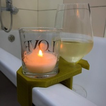bathtub wine holder ikea glass candle & garden bath wineglass 3d print model - Mito3D