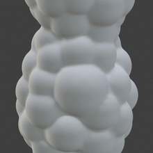 cloud vase clouds lump lumps lumpy 3d print model - Mito3D