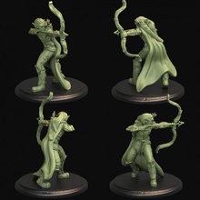 elf woodsman tabletop 3d stl archer fantasy miniatures printing miniature ranger sculpting tytantroll 3d print model - Mito3D
