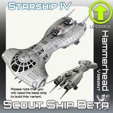 scout ship beta hammerhead variant tabletop sci-fi star terrain war miniature scifi starship landing 28mm hangar openlock traveller danger starfinder traveler 3d print model - Mito3D