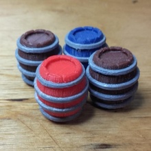 barris tampo mesa enfeite vermelho rpg adereços jogos tabuleiro azul marcadores masmorra tokens rol cinzento Castanho descida descobridor heroquesto 3d print model - Mito3D