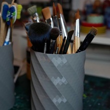 peindre brosse pot vase mode pinceau vasemode 3d print model - Mito3D