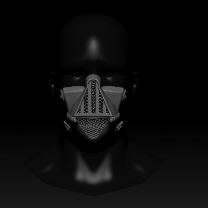 quarentena mascarar darth Vader estilo livre stl acessório fantasia capacete proteção Estrela Guerra Estrelas 3dprint scifi guerras covid covid19 3D print model - Mito3D