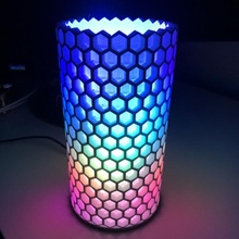 honeycomb neopixel lamp & garden arduino ws2812b 3d print model - Mito3D