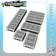 corridor ii double plate floors tabletop sci-fi star terrain war miniature scifi starship landing 28mm hangar openlock traveller danger starfinder traveler 3d print model - Mito3D