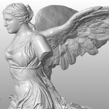 Venüs kafa meshup zafer semadirek kanatlı sanat hayranı baş kanat 3d print model - Mito3D