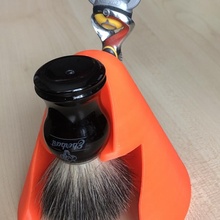 afeitado estante soporte st nder brocha afeitar rasierer 3d print model - Mito3D