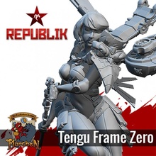 republik tengu frame fan art original pinup 3d print model - Mito3D