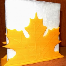 napkin holder leaf fall & garden nature 3d print model - Mito3D
