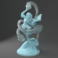 Ellie genasi büyücü Su masaüstü ejderhalar Zindanlar kadın sihirbaz tekerlek falcı yol bulucu 3d print model - Mito3D