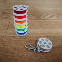 mini filament spool keychain build 3d printer model toy pla miniature 3d print model - Mito3D