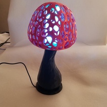 poly magic shroom mood lamp led shade stem lowpoly mushroom electromaker electromakerkitscompetition 3d print model - Mito3D