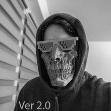 heureux visage masque version 10 détaillé dents sculpter 3d print model - Mito3D