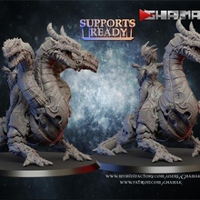 dunkel Königin Hydra Tischplatte Kreatur Drachen Dungeons Monster Magier dnd drow 3d print model - Mito3D