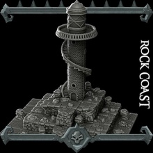 Gotico città roccia costa mostro miniature ii kickstarter vivere tavolo 3d print model - Mito3D