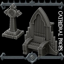 gothic city cathedral props monster miniatures ii kickstarter live tabletop 3d print model - Mito3D
