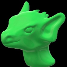 pocket dragon head cute 3d print model - Mito3D