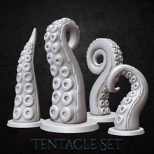tentacle set - standard license store animal anime dragons dungeons fantasy monster ocean terrain water cthulu octopus enemy monsters squid lovecraft tentacles dnd deep 3d print model - Mito3D