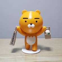 ryan delivering coffee kakao friends toys & games lion starbucks toy character korea 3d print model - Mito3D