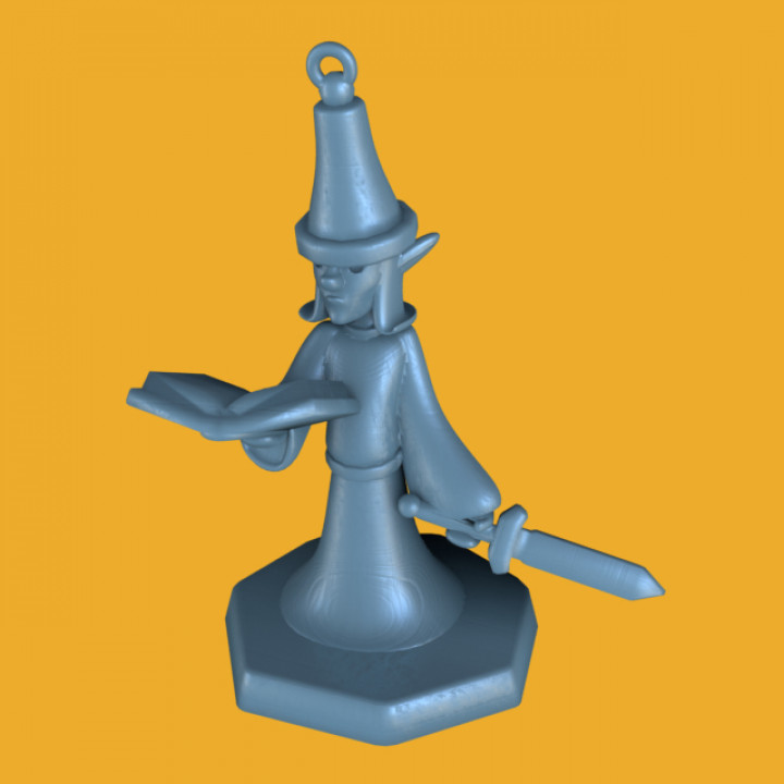 elf wizard miniature boardgame roleplaying tabletop d&d role-play 3D print model - Mito3D