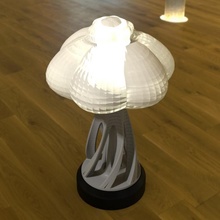 seta gorra Medusa inspirado animico lámpara jardín concurso diseño electromaker humor dielectrónica medusas debut 3d print model - Mito3D