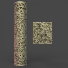 texture rolling pin bones tabletop miniatures terrain warhammer skulls wargame scenery 3d print model - Mito3D