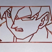 estêncil Goku 3d print model - Mito3D