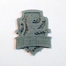 gryffindor house badge - harry potter fan art logo movie wizard magic harrypotter magical sortinghat 3d print model - Mito3D
