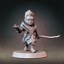 gnome warlock type modular hands + weapons presupported tabletop fantasy mini miniature dungeonsanddragons minis scimitar patreon 28mm dnd pathfinder 32mm miniflayer dndminiatures 3d print model - Mito3D