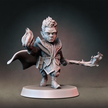 gnome warlock type modular hands + weapons presupported tabletop fantasy mini miniature dungeonsanddragons minis scimitar patreon 28mm dnd pathfinder 32mm miniflayer dndminatures 3d print model - Mito3D