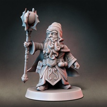 gnome wizard sorcerer type modular hands presupported tabletop fantasy mini miniature weapons staff dungeonsanddragons minis patreon 28mm dnd pathfinder 32mm miniflayer dndminiatures tabltop 3d print model - Mito3D