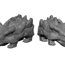 rhyhorn Gorgona criatura monstruo pokemon calabozos Dragones mesa dnd pionero 3d print model - Mito3D