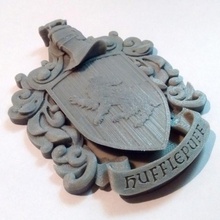hufflepuff coat arms wall desk display - harry potter fan art decoration film house movie wizard magic witch harrypotter magical keyhole houses 3d print model - Mito3D