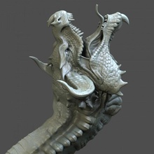continuar dnd cabeza dragón 3d print model - Mito3D