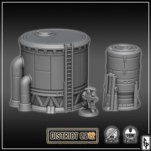 silos tampo mesa 40k sci fi terreno jogos guerra necromunda scifi jogo 28mm warhammer40k matar time 3d print model - Mito3D