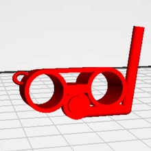key chain snorkell keychain sea submarinism 3d print model - Mito3D